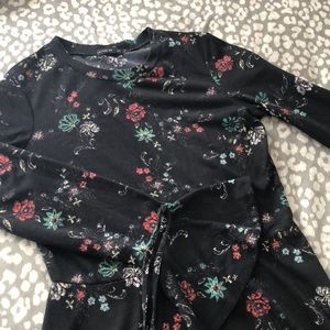 Floral Black Dress